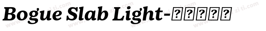 Bogue Slab Light字体转换